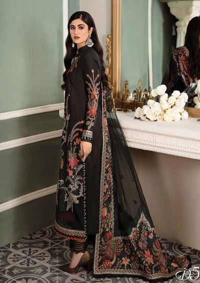Mushq | Black Luxury Lawn Embroided 3Pc Unsticthed - Lawn