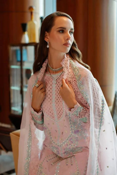 Mushq Luxury Pink Embroided 3 pc Unstitch
