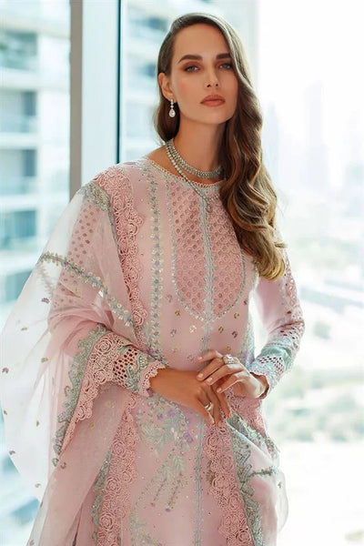 Mushq Luxury Pink Embroided 3 pc Unstitch
