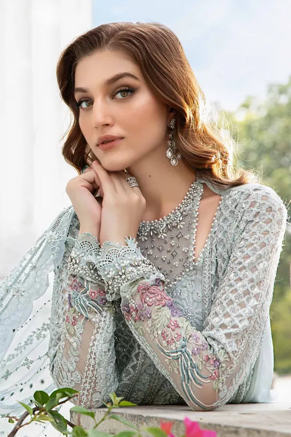 Maria B Chiffon Embroided 3 Pc Unstitch