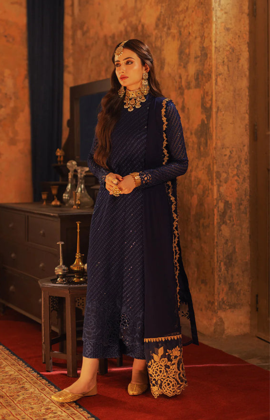 Azure Chiffon Navy Blue Collection